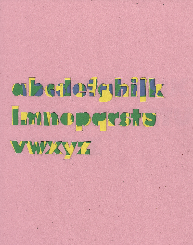 Construction Paper Alphabet